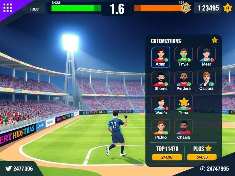 Super Striker Stars character customization screen
